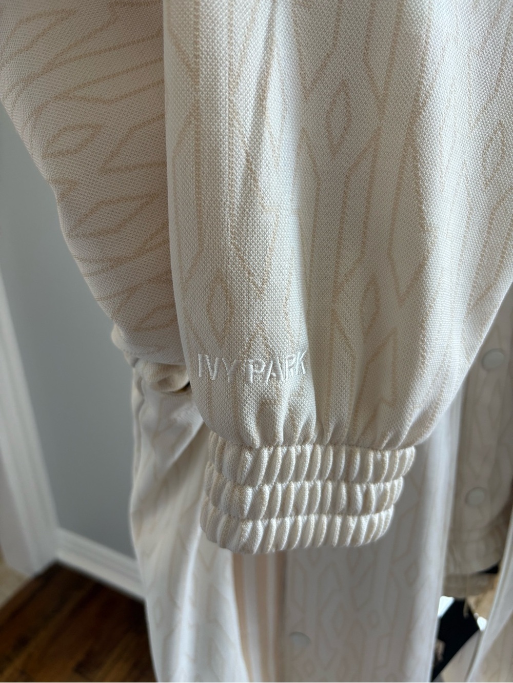 Cream Textured Button-Front Jacket - Picture 2 of 3